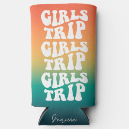 Enfriador De Latas Slim Chicas Retro Viaje Mejor Personalizado de Amigos