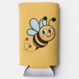 Enfriador De Latas Slim Child-Friendly Bee Mascot with Dotted Trail