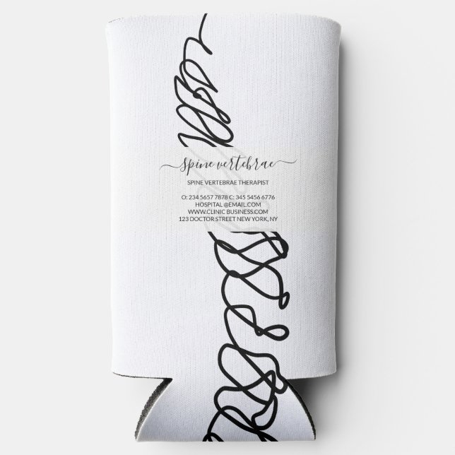 Enfriador De Latas Slim Chiropractic Clinic Health & Wellness (Anverso)