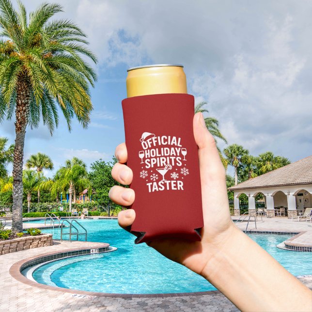Enfriador De Latas Slim Christmas quote funny party spirits taster red (Subido por el creador)