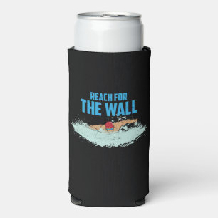 Enfriador De Latas Slim Cita Divertida de Natación Regalo para Nadadores