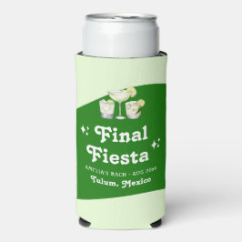 Enfriador De Latas Slim Cítrico Verde Lime Final Fiesta Bachelorette