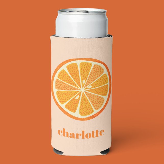 Enfriador De Latas Slim Citrus Naranja Diversión personalizada (Subido por el creador)