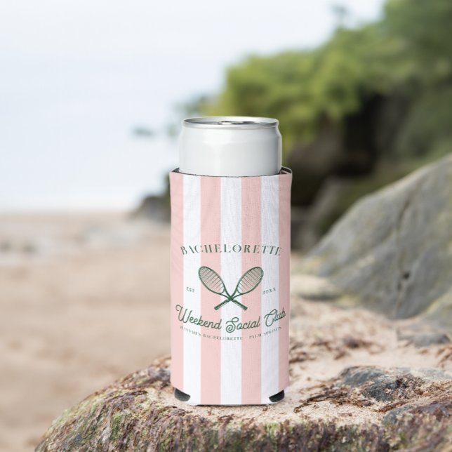 Enfriador De Latas Slim Club Campestre de Tenis | Bachelorette (Subido por el creador)