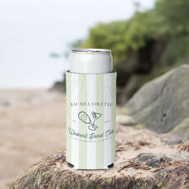 Enfriador De Latas Slim Club Campestre Pickleball | Bachelorette (Subido por el creador)