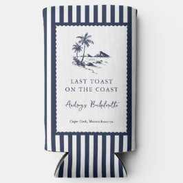 Enfriador De Latas Slim Coastal Bachelorette Party