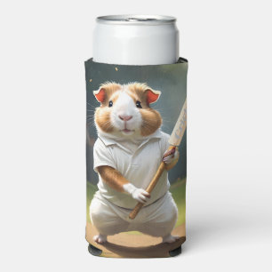 Enfriador De Latas Slim Cobaya Críquet: Vestido De Blanco