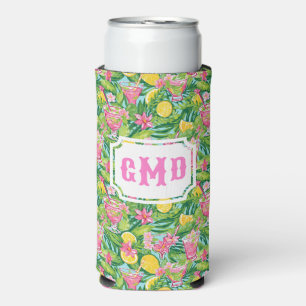 Enfriador De Latas Slim Cócteles tropicales de limón perrito   Monograma