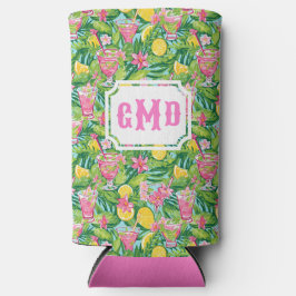 Enfriador De Latas Slim Cócteles tropicales de limón perrito | Monograma