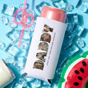 Enfriador De Latas Slim Colage de fotos de carta PAPÁ Día del Padre 