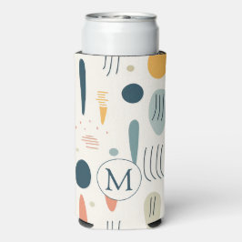 Enfriador De Latas Slim Colores pastel boho abstractos minimalistas person