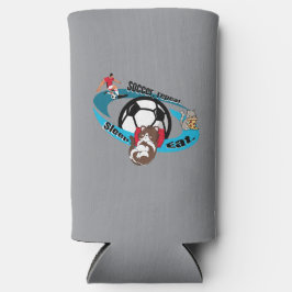 Enfriador De Latas Slim Comer, dormir, fútbol, repetir. personalizado de f