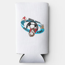 Enfriador De Latas Slim Comer, dormir, fútbol, repetir. personalizado de f