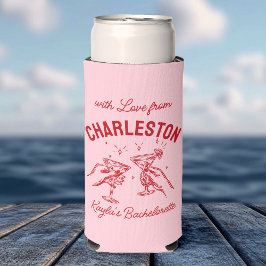 Enfriador De Latas Slim Con amor de la Personalizado Bachelorette