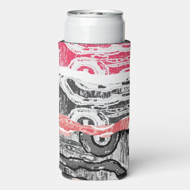 Enfriador De Latas Slim Cooler – Abstract Land (Reverso Agua con Gas)