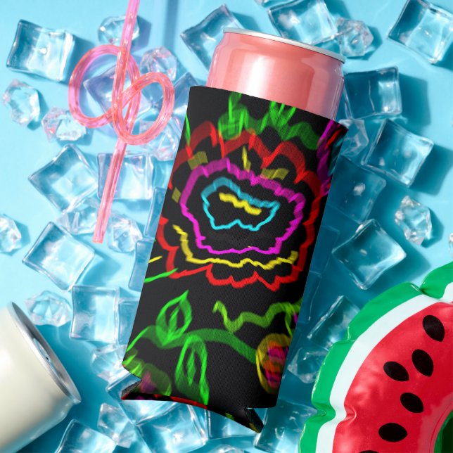 Enfriador De Latas Slim Cooler de flores silvestres (Verano in situ)