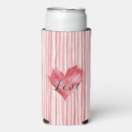 Enfriador De Latas Slim Corazón Rojo Llama Amor