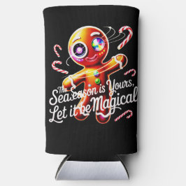 Enfriador De Latas Slim Cosmic Gingerbread Insulated Cooler Magical Holida