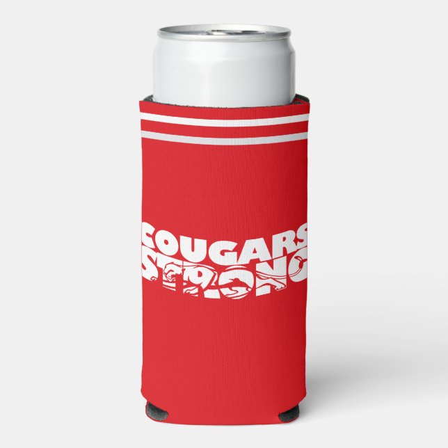 Enfriador De Latas Slim Cougars Strong (Frente Agua con Gas)
