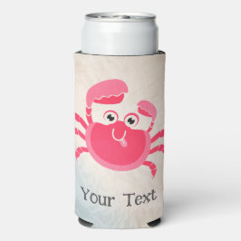 Enfriador De Latas Slim Crabby Crab Design Seltzer Refrigerador de bebidas