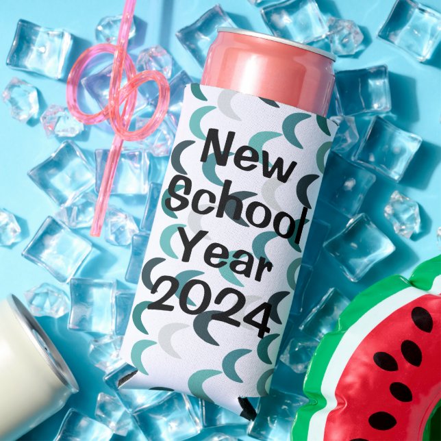 Enfriador De Latas Slim Crescentes de agate azul (Verano in situ)