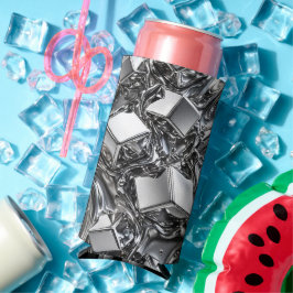 Enfriador De Latas Slim Cromo Líquido - Metal Plateado Espejo