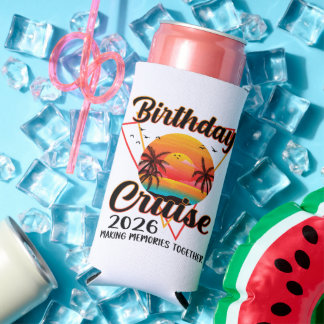 Enfriador De Latas Slim Crucero de Cumpleaños 2026 Creando Recuerdos Junto