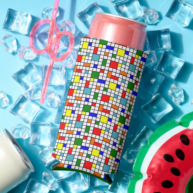 Enfriador De Latas Slim Cuadrícula de Bauhaus (Verano in situ)
