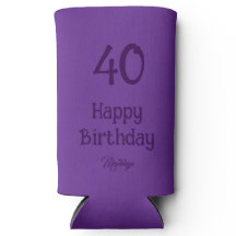 Cumpleaños 40 elegante regalo púrpura para mujeres