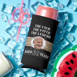 Enfriador De Latas Slim Cumpleaños De 60 Años El Hombre El Mito La Leyenda