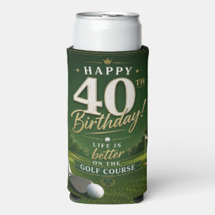 Enfriador De Latas Slim Cumpleaños de golfista de 40 años fiesta de golfis