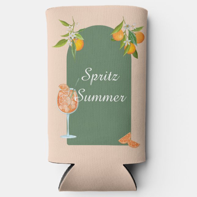 Enfriador De Latas Slim Cumpleaños de verano Spritz (Anverso)