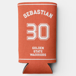 Enfriador De Latas Slim Custom Basketball Textured Sporty Insulated Tumble