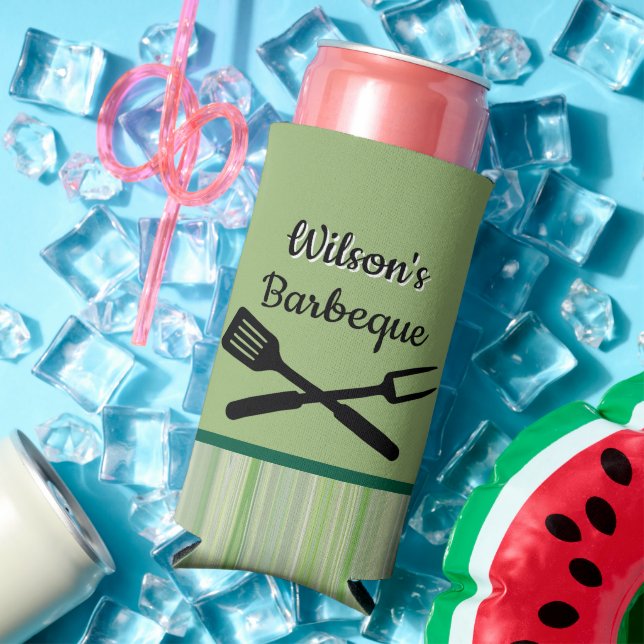 Enfriador De Latas Slim Custom Family BBQ (Verano in situ)