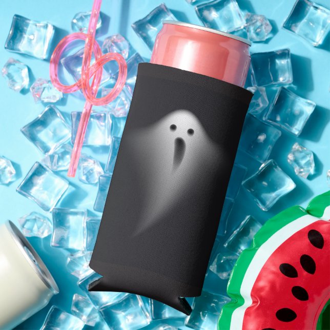 Enfriador De Latas Slim Cute Black Ghost (Verano in situ)