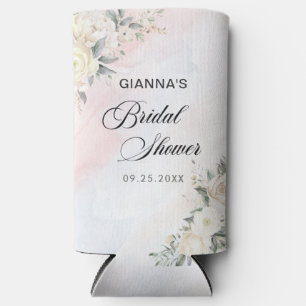 Enfriador De Latas Slim Desayuno Brunch Floral Y Bridal Shower Burbujeante