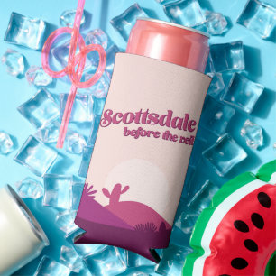 Enfriador De Latas Slim Desert Sunset Scottsdale Bachelorette