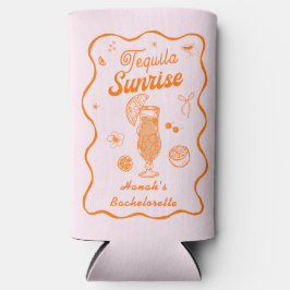 Enfriador De Latas Slim Despedida de soltera Amanecer de Tequila Naranja R