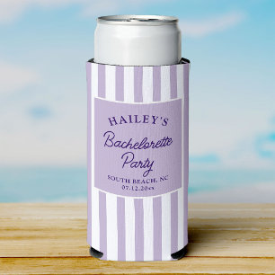 Enfriador De Latas Slim Despedida de Soltera Costera Personalizada, Divert