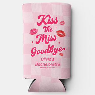 Enfriador De Latas Slim Despedida de soltera Kiss the Miss Goodbye 