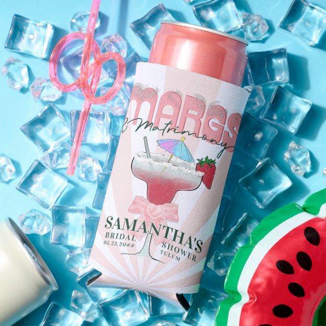 Enfriador De Latas Slim Despedida de Soltera Margarita Matrimonio Tequila  (Verano in situ)