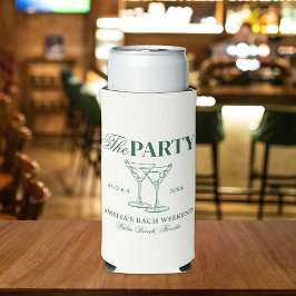 Enfriador De Latas Slim Despedida de soltera Martinis & Matrimonio