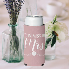 Enfriador De Latas Slim Despedida de soltera rosa personalizada de Señorit