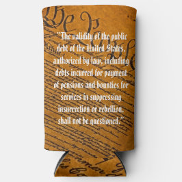 Enfriador De Latas Slim Deuda Pública de la Decimocuarta Enmienda