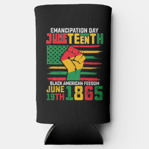 Enfriador De Latas Slim Día de la Emancipación de Juneteenth Libertad Negr