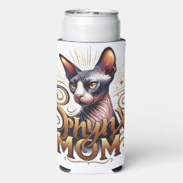 Enfriador De Latas Slim Día de la Madre de un Gato Sfinx