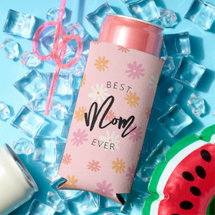Enfriador De Latas Slim Día de la Madre, mejor mamá de todos, personalizad