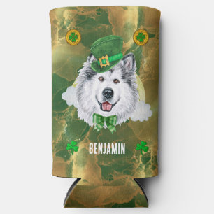 Enfriador De Latas Slim Día de San Patricio Dorado Personalizado Alaskan M