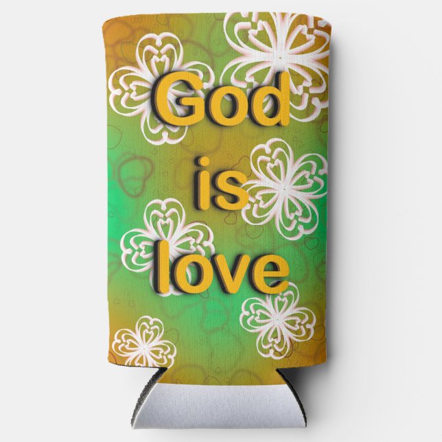 Enfriador De Latas Slim Dios es amor (Anverso)