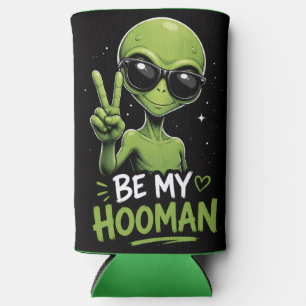 Enfriador De Latas Slim Diseño Alien Be My Hooman
